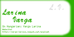 larina varga business card